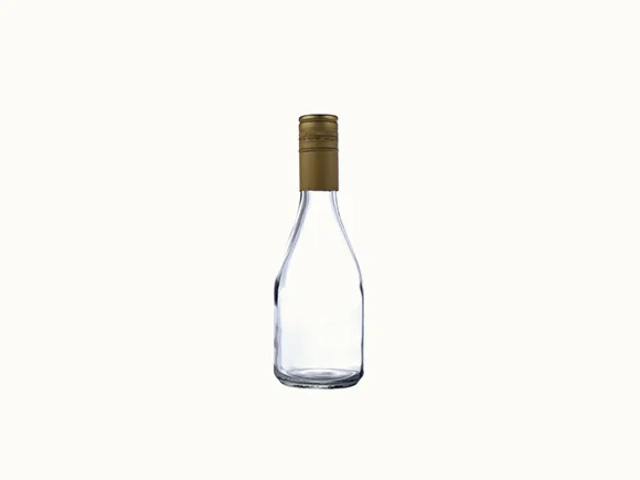 Clear Glass Bubble Water Bottle — main view