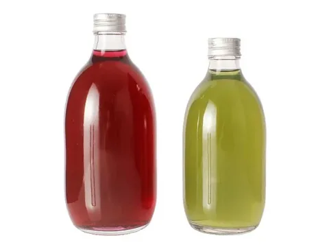 () () () Round Glass Beverage Bottles With Lids — view 1