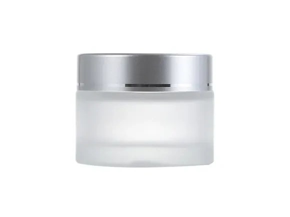 Frosted Glass Cosmetic Jars — main view