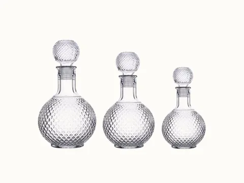 Clear Glass Liquor Bottle