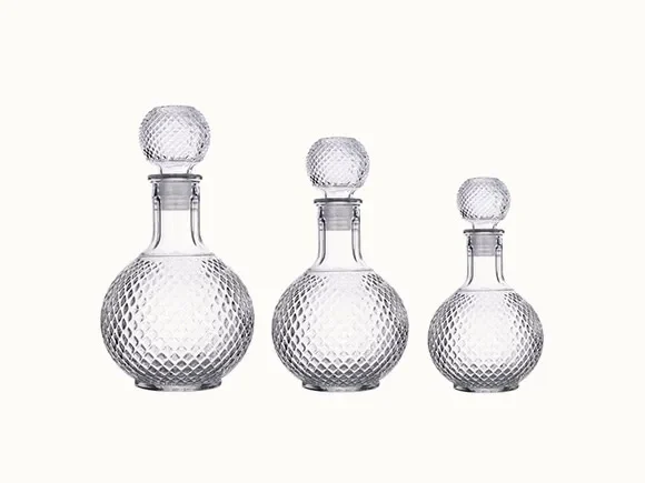 Clear Glass Liquor Bottle — main view