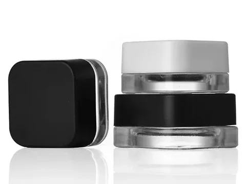 Round Square Glass Concentrate Jars With CR Lids Weed — view 8