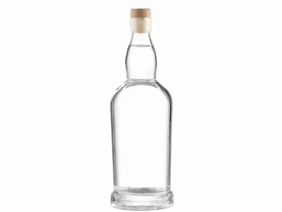 Round Whiskey Bottle Liquor Container — main view