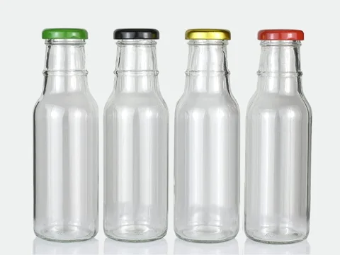 Clear Glass Wide Mouth Salad Dressing Bottles