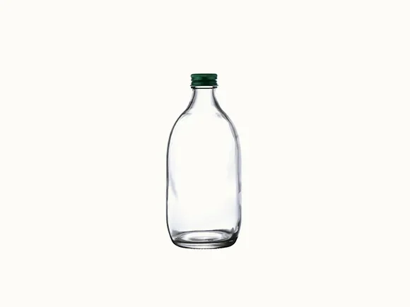 Clear Glass Beverage Bottle — main view