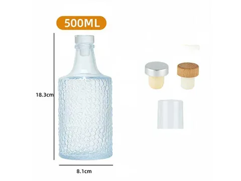 Glass Liquor Bottles with Lids — view 2