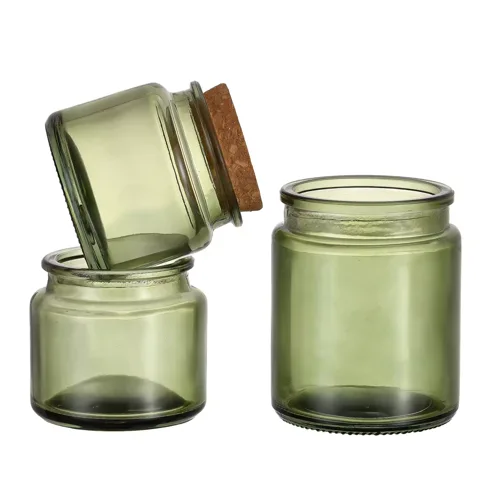 Small Glass Apothecary Candle Jars With Lids — view 2