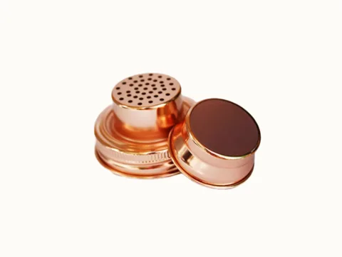 Glass Mason Jar With 70mm Gold Cocktail Shaker Lid — view 2