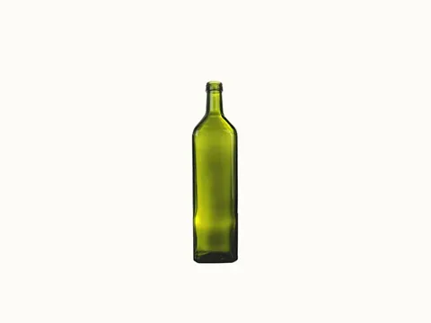 Green Glass Vinegar Bottles — view 2