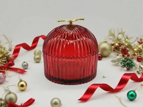 Round Glass Container Jar — view 2