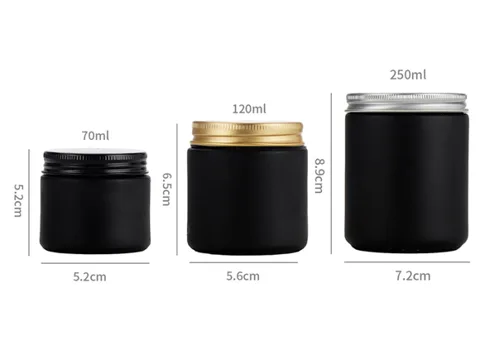 Matte Black / Green / Blue Glass Candle Jar — view 2