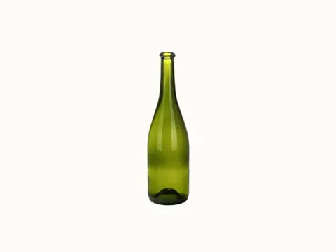 Big belly glass champagne bottle dark green glass enzyme