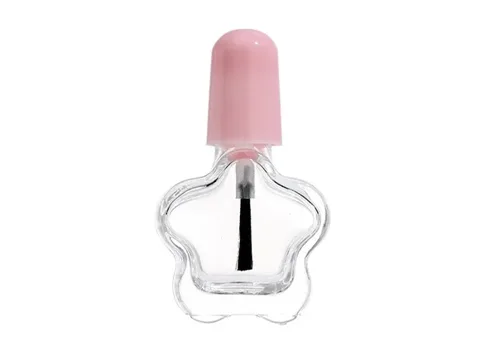 Small Glass Nail Polish Bottle in Flower Shape