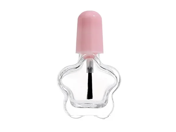 Small Glass Nail Polish Bottle in Flower Shape — main view