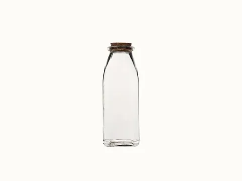 Clear Glass Milk Bottles with Cork