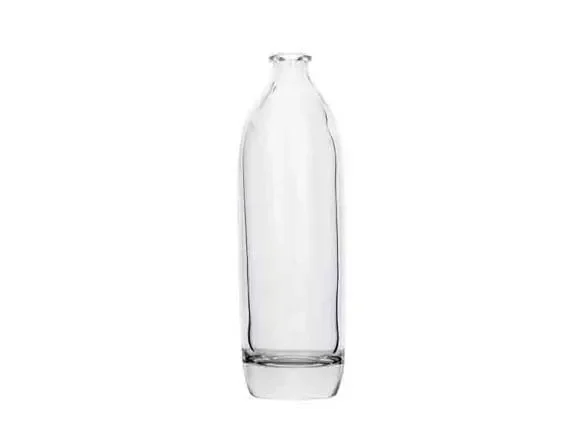 Clear Round Glass Liquor Bottle in — main view