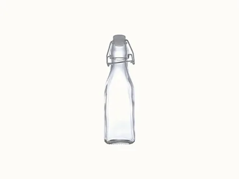 Clear Glass Liquor Bottle