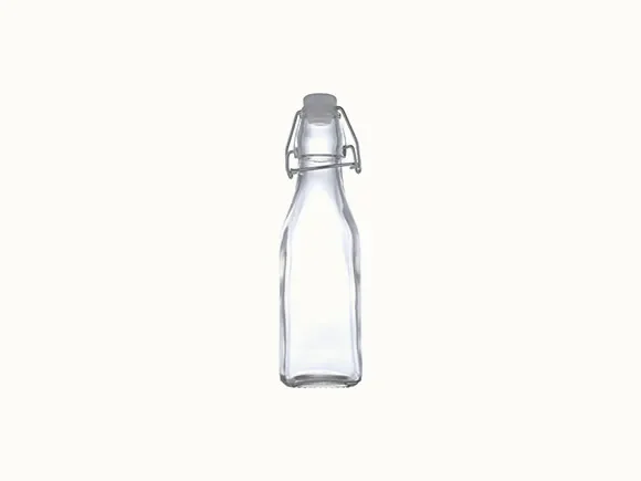 Clear Glass Liquor Bottle — main view