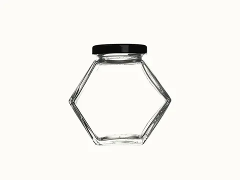Clear Glass Honey Jars — view 3