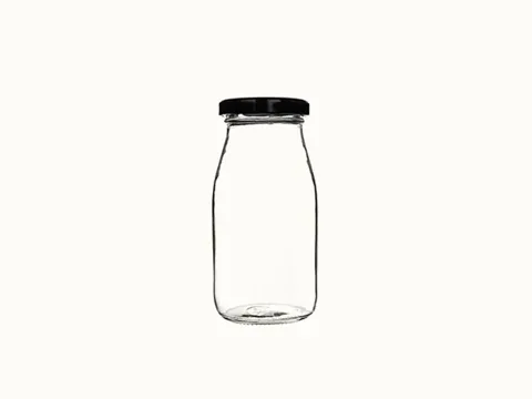 () Half Pint () Tall Pint Clear Glass Milk — view 5