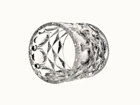 Clear Embossed Glass Cups — view 4