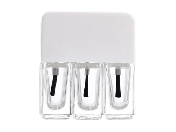 Crystal Glass Nail Polish Bottles with Fine Brush — main view