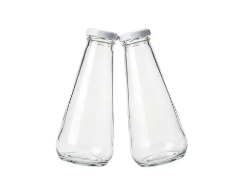() Glass Beverage Bottles with Lids