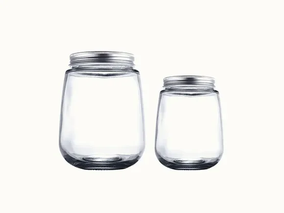 Clear Glass Candy Jars — main view