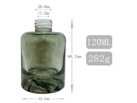() Round Glass Diffuser Bottles with Wooden Lids — view 3