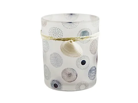 Mosaic Style Simple Glass Candle Jar with Shell Decoration — view 8