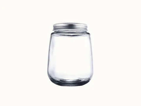 ()() Clear Glass Beverage Bottle with Lids — view 3