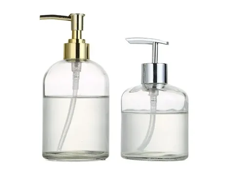 Vintage Glass Shampoo and Conditioner Hand Sanitizer Bottles