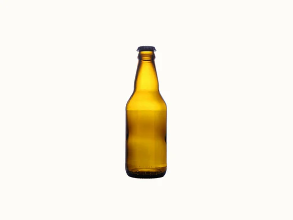 Amber Glass Beer Bottle — main view