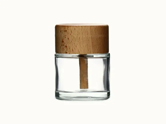Round Wooden Lid Aromatherapy Bottle — main view