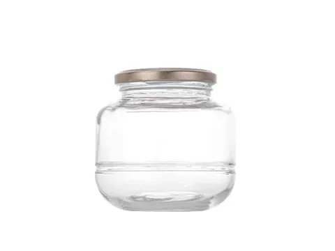 Glass Food Storage Jars with Metal Lids — view 1