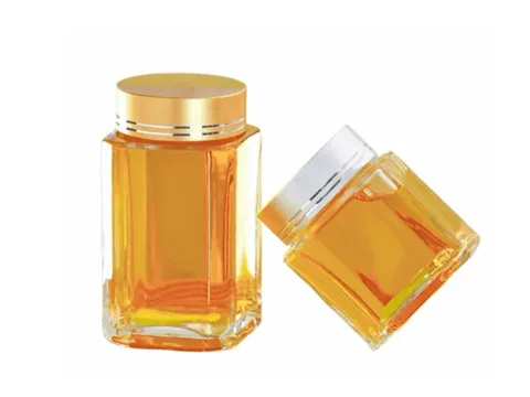 Square Glass Honey Jar — view 2