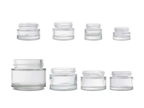 Glass Face Cream Jars — view 1