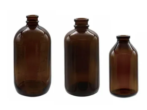 Amber Infusion Glass Medicine Bottles
