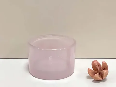 () Pink Glass Candle Jars — view 3
