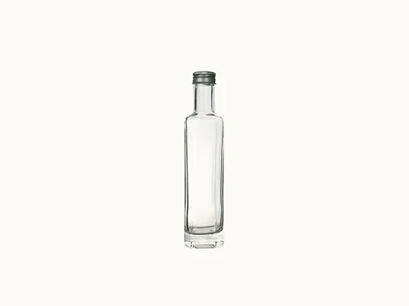 Clear Glass Rapeseed Oil Bottle — main view