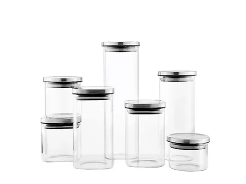 Glass Food Jar With Stainless Steel Lid — view 1
