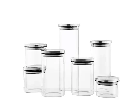 Glass Food Jar With Stainless Steel Lid — main view