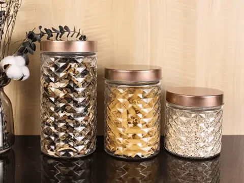 Dollar Store Glass Jar with Lid — view 2
