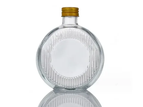 Round Glass Juice Bottles With Lids — view 1