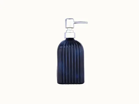 Black Glass Bathroom Bottles