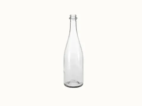 Clear Glass Champagne Bottles