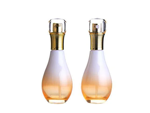 white and orange glass spray bottle — main view
