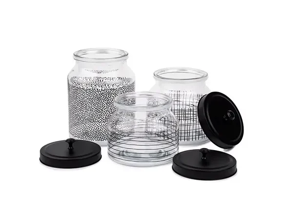 Dollar Storage Glass Jar with Black Lid — main view