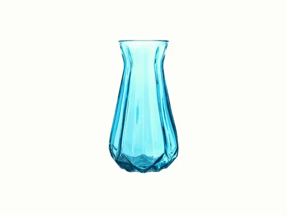 Blue/Red/Green/Gray/Yellow Glass Vase — main view