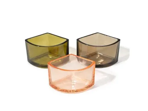 () Fan-shaped Glass Candle Jars Containers